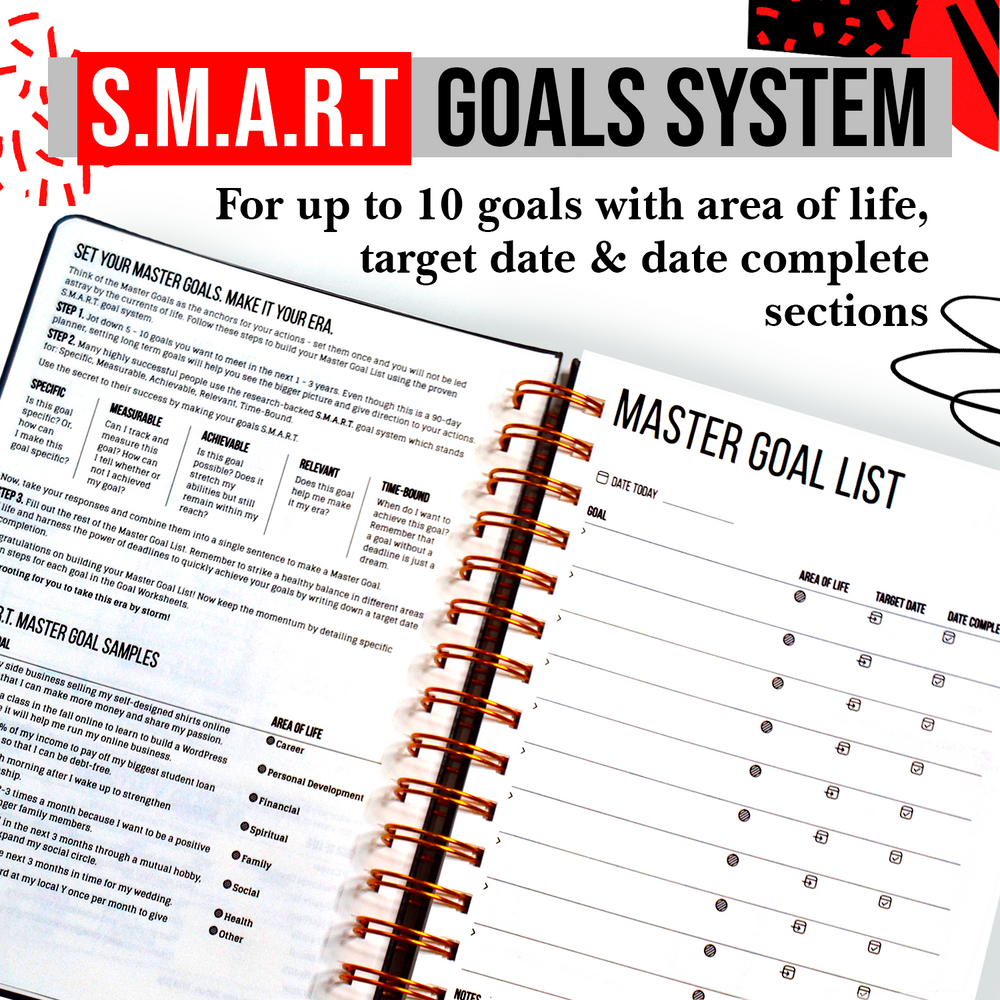 #ThisIsMyEra 90 Day Planner - Red Spiral Bound UK ONLY
